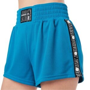 Zumba Fitness High Waisted Loose Shorts Blue Lightning (L)